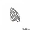 Silver 925 Lacy Navette Ring 35-38mm