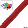 Rubber Rondelle Beads 1x6mm