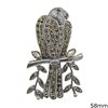 Silver 925  Brooch Eagle with Marcasite 58mm