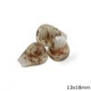 Murano Glass Pearshaped Beads 13x18mm