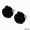 Silver 925  Earrings with Pasta Rose 8mm