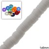 Rubber Rondelle Beads 1x6mm