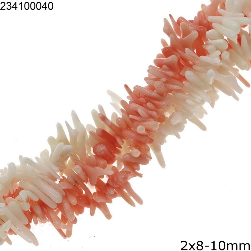 Χάνδρες Κοράλι Κλαδί Λεπτό 2x8-10mm
