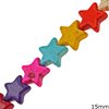 Howlite Star Beads 15mm