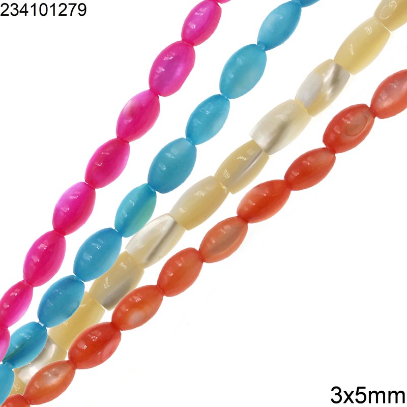 Mop-Shell Oval Beads 3x5mm