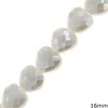 Heart Faceted Crystal Beads 16mm