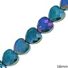 Heart Faceted Crystal Beads 16mm