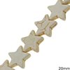Howlite Star Beads 20mm