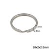 Iron Double Ring Rounded Wire 28x2x3mm