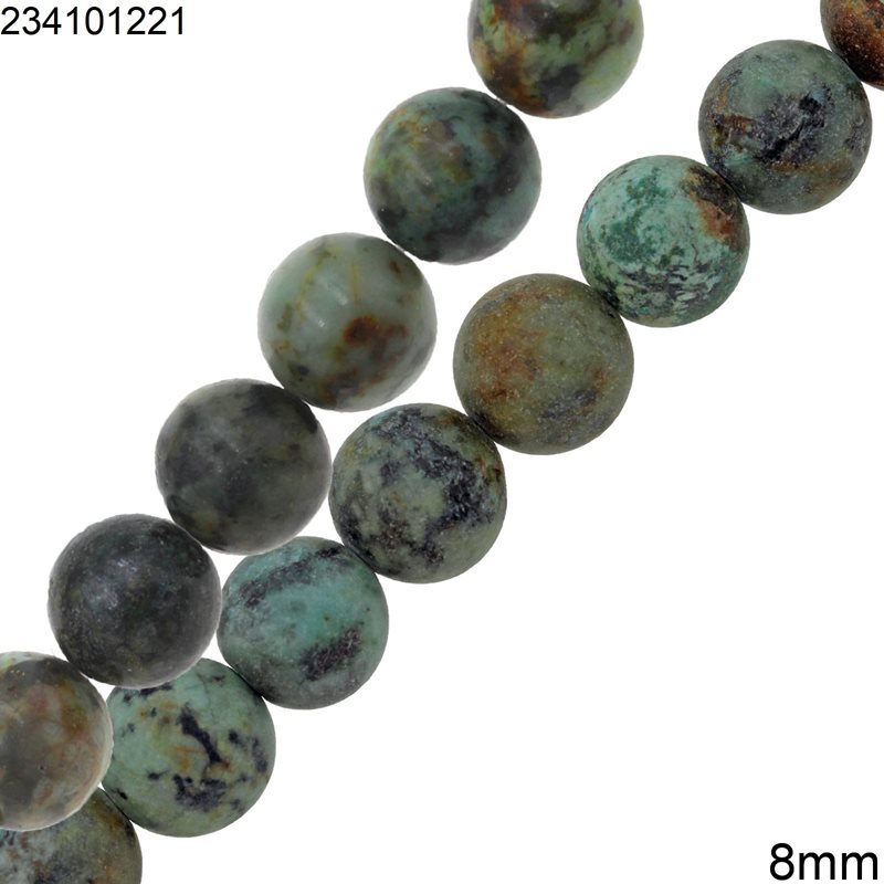 Turquoise African  Beads 8mm