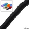 Rubber Rondelle Beads 1x6mm