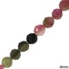 Tourmaline Round Faceted Beads 4mm