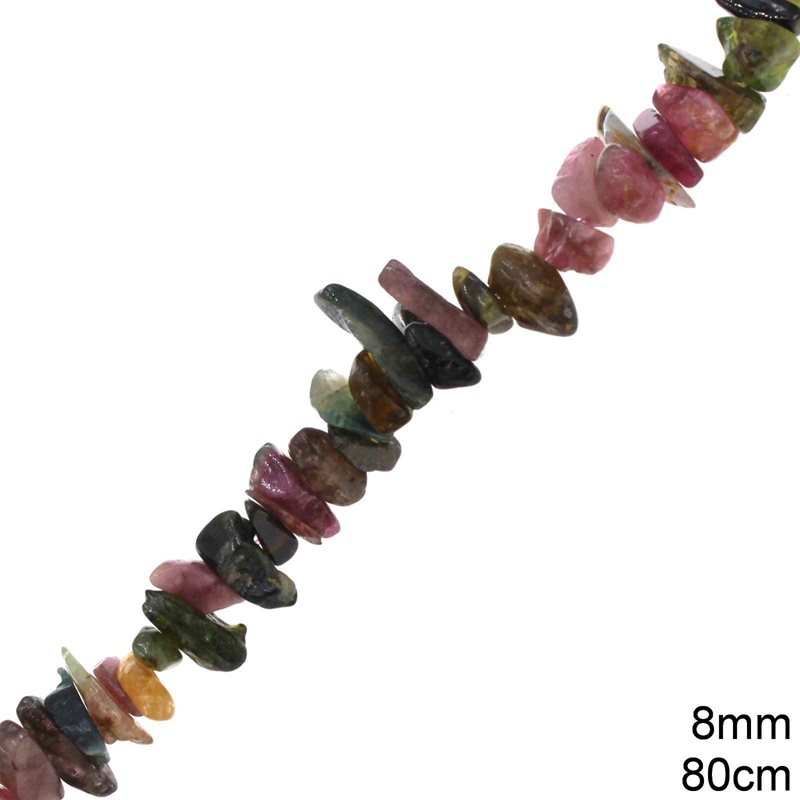 Tourmaline Chips Beads 8mm, 80cm