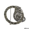Silver 925 Brooch Panther with Marcasite 40mm