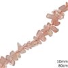 Rose Quartz Chips Beads 10mm 80cm