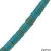 Turquoise-Howlite Rondelle Beads 2x4mm