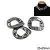 CCB Chain Link 35x29mm UV,Black Nickel color