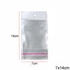 Plastic Transparent Packing Bag with Hang Hole & Sticker 7x14cm 142pieces/100gr