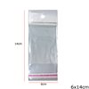Plastic Transparent Packing Bag with Hang Hole & Sticker 6x14cm, 212pieces/100gr