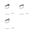 Silver   925 Pearshaped Ring with Semi Precious Stone