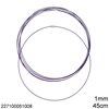 Stainless Steel Wire Necklace 1mm, 45cm