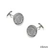 Silver 925 Round Cufflinks  15mm