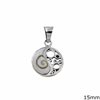 Silver 925 Shiva's Eye Lacy Pendant & Spacer 15mm