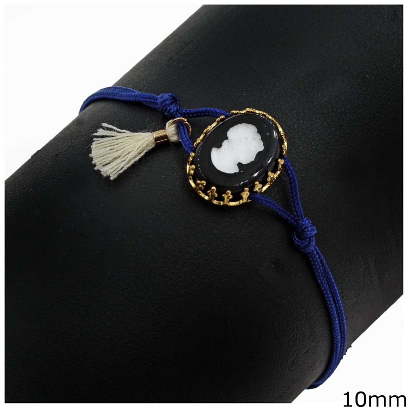 Bracelet with Cameo and Tassel 10mm