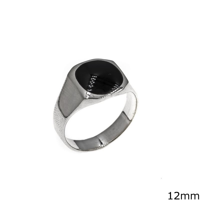 Δαχτυλίδι Ασημένιο  925 Ανδρικό με Όνυχα 12mm
