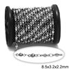 Stainless Steel Ball Spacer Chain 8.5x3.5x2.6mm