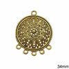 Casting Round Traditional Antique Pendant 34mm