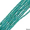 Turquoise Faceted Round  Beads 3mm