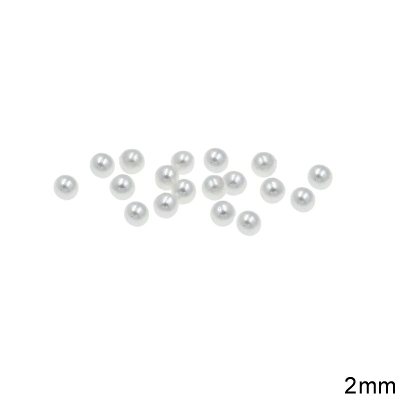 Pearl A Without Hole 2mm, White