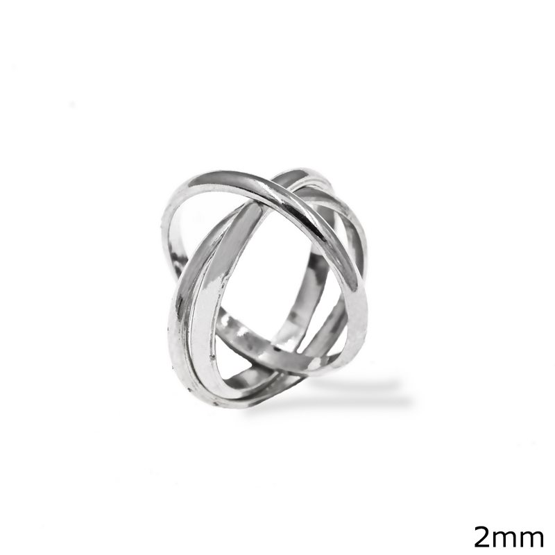 Δαχτυλίδι Ασημένιο 925 Βέρα Τριπλή 2mm