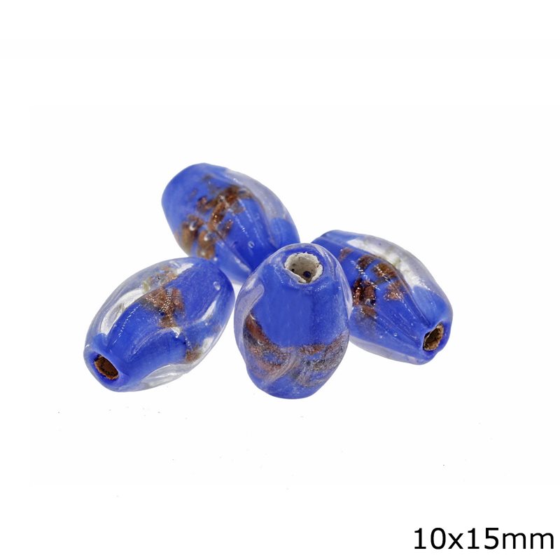 Murano Glass Oval Beads 10x15mm