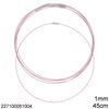 Stainless Steel Wire Necklace 1mm, 45cm