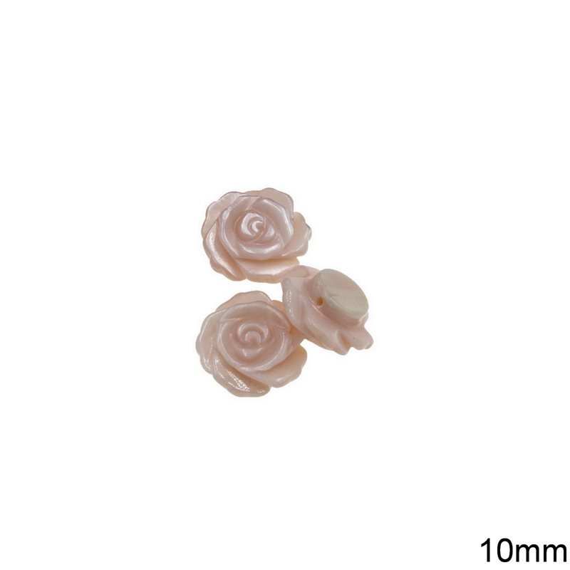 Shell Rose Beads 10mm