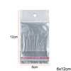 Plastic Transparent Packing Bag with Hang Hole & Sticker 6x12cm, 263pieces/100gr