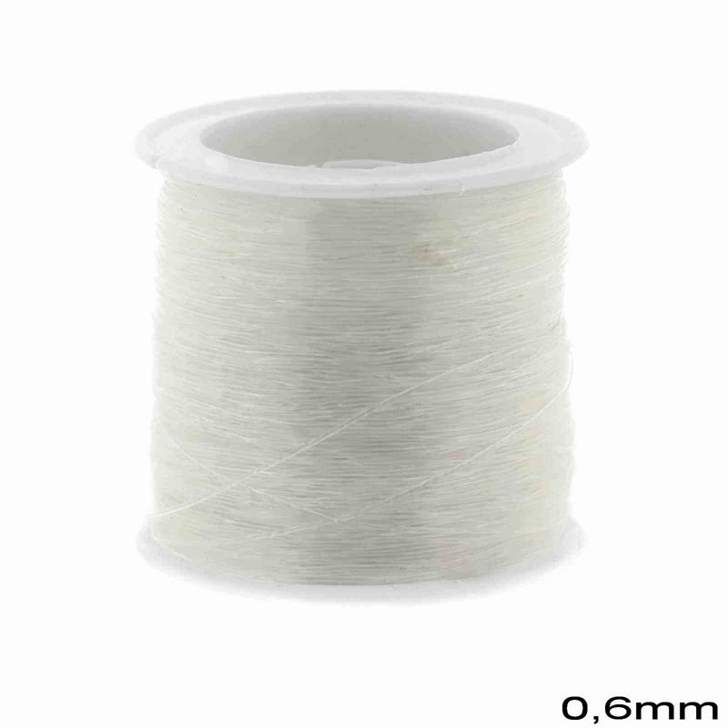 Elastic Thread 0.6mm, Transparent