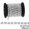 Plastic Cup Chain One Line SS12/PP24 with Glass Stones 198pcs/m