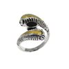 Silver 925  Ring Snake with Oval Stone