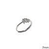 Silver 925 Openable Ring Branch with Zircon 7mm