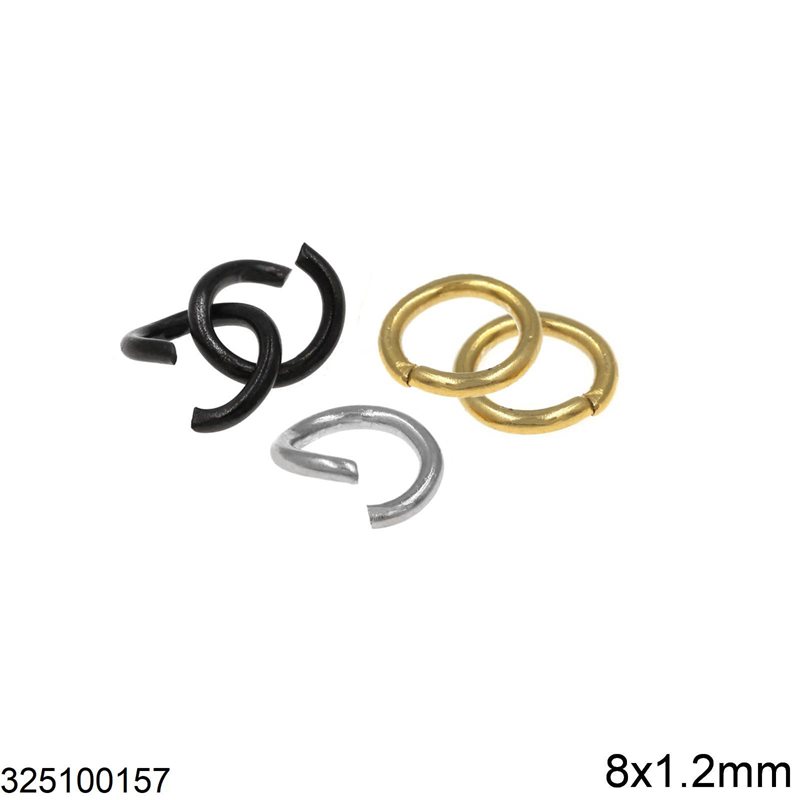 Stainless Steel Jump Ring 8x1.2mm