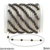 Stainless Steel Link Chain with Hematite Beads 3-10mm