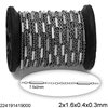 Stainless Steel Oval Link Chain Flat Wire 2x1.6x0.4x0.3mm with Tube Bar 7.5x2mm