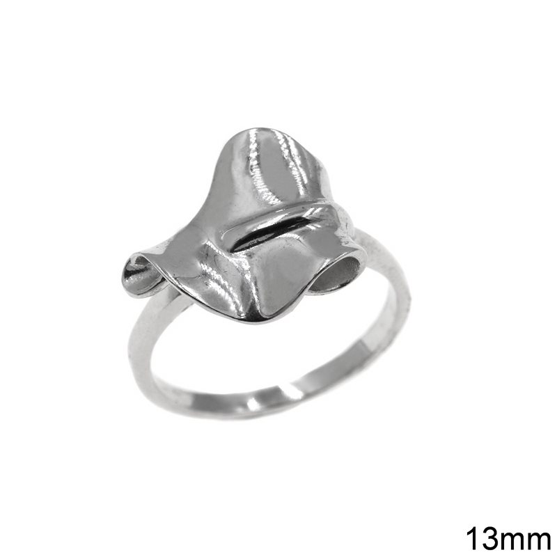 Δαχτυλίδι Ασημένιο  925 Φύλλο 13mm