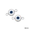 Silver 925 Spacer Evil Eye with Mop-shell 8mm