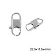 Stainless Steel Lobster Claw Clasp 22.5x11.5x4mm