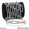 Stainless Steel Paperclip Chain Flat Wire 20x7.5x1.9mm 