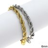 Stainless Steel Rope Chain Bracelet 6mm